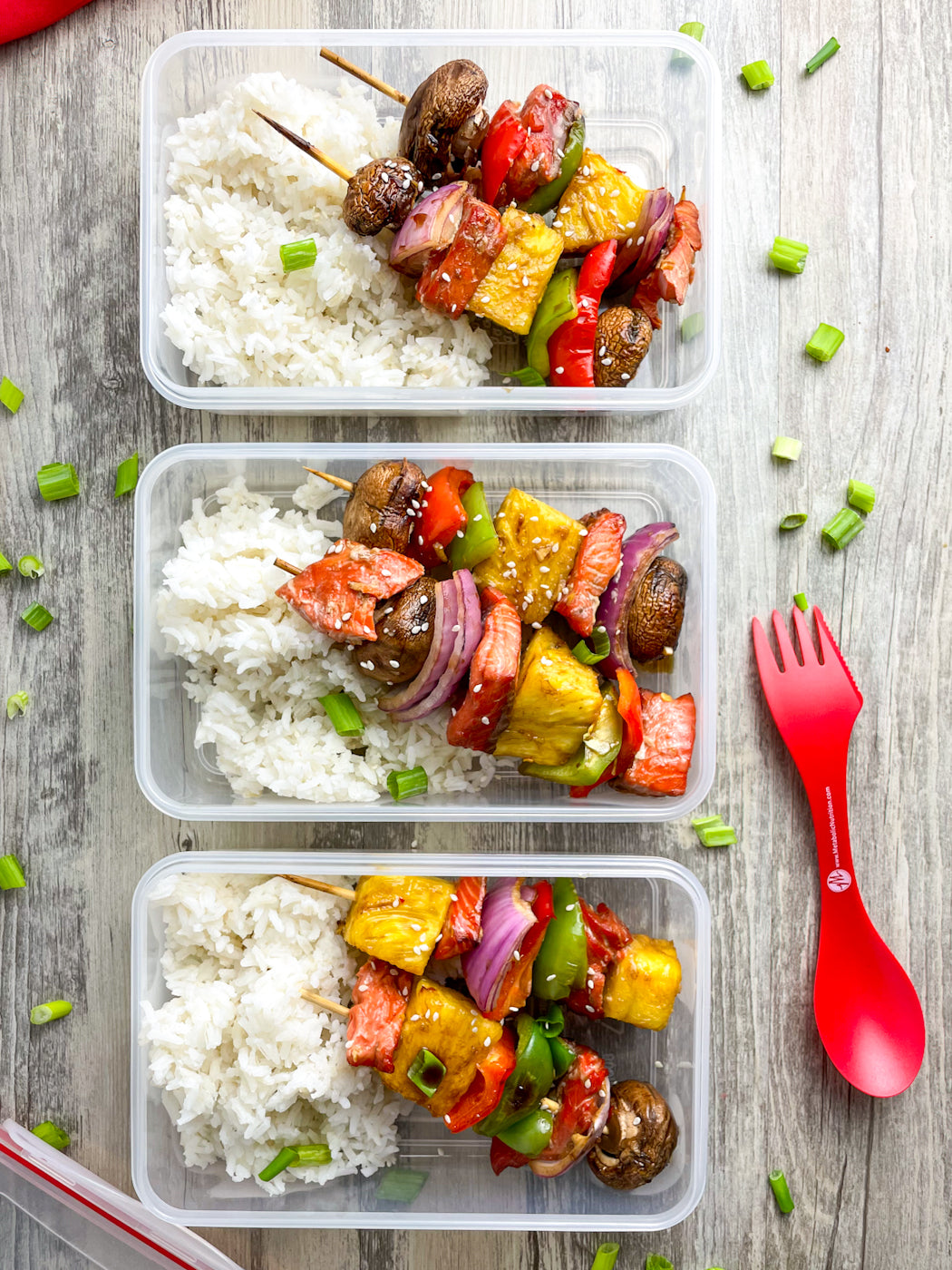 Teriyaki Salmon Skewers