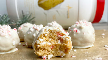 White Chocolate Peppermint Protein Truffles